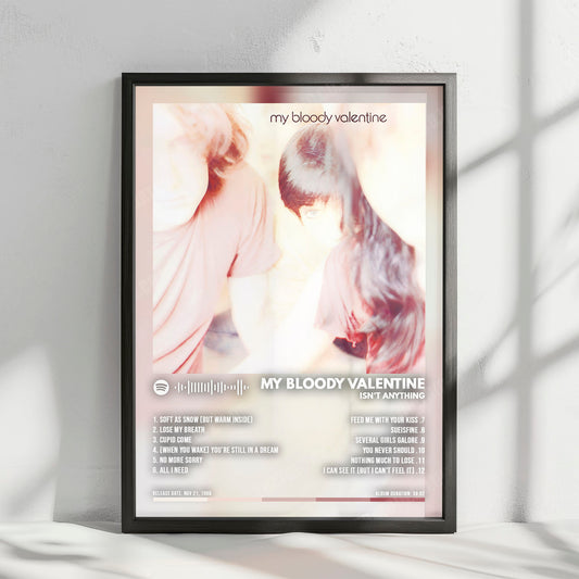 My Bloody Valentine "Isn'T Anything" Album Cover Poster - with Complete Tracklist
