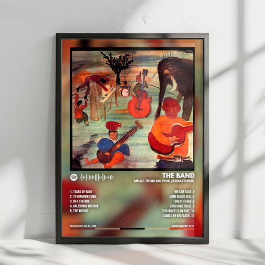 The Band "Music from Big Pink " Album Cover Poster - with Complete Tracklist