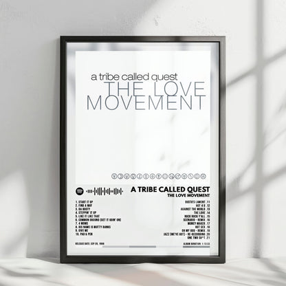 A Tribe Called Quest "The Love Movement" Album Cover Poster - with Complete Tracklist