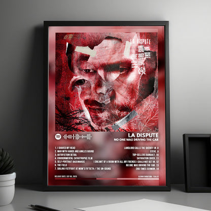 La Dispute "No One Was Driving The Car" Album Cover Poster - with Complete Tracklist