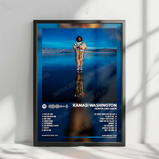 Kamasi Washington "Heaven and Earth" Album Cover Poster - with Complete Tracklist