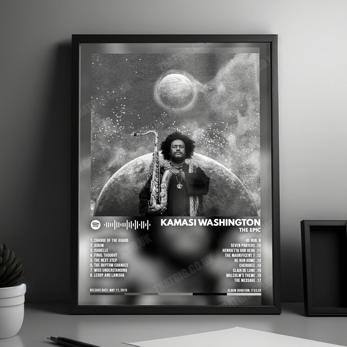 Kamasi Washington "The Epic" Album Cover Poster - with Complete Tracklist