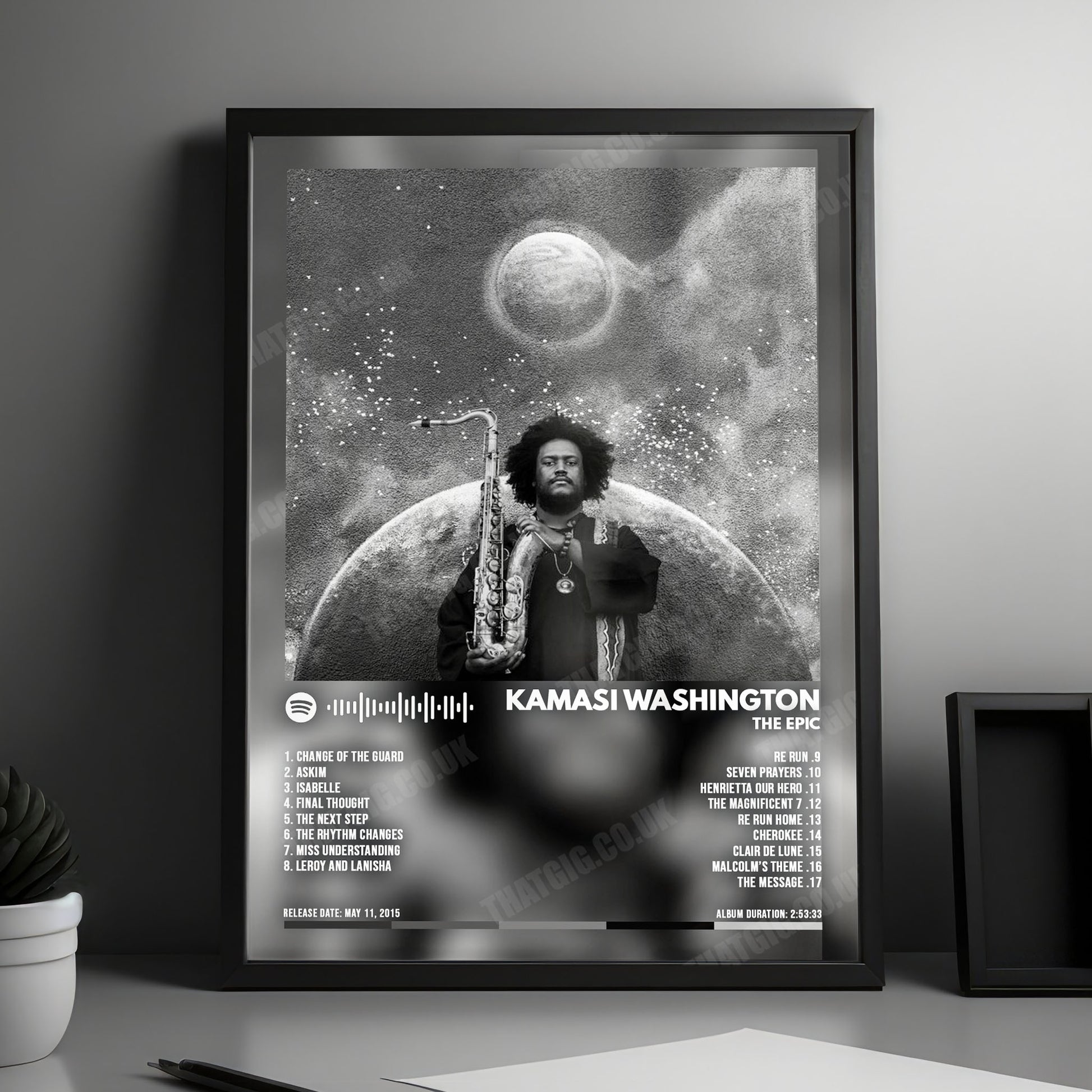 Kamasi Washington "The Epic" Album Cover Poster - with Complete Tracklist